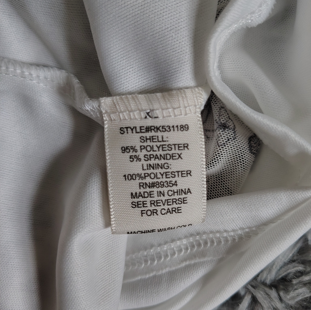 *NWT* No Comment Women's XL White Spaghetti Strap Butterfly Print Lined Dress - Picture 14 of 15